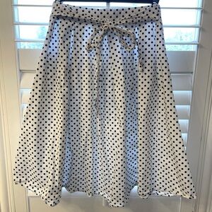 White & Black See You Monday polka dot skirt - size L